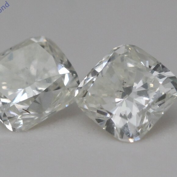 Cushion Natural Mined Diamond Studs 14K Gold (1.83 Ct J K Si1) C54100055 - Picture 6 of 6